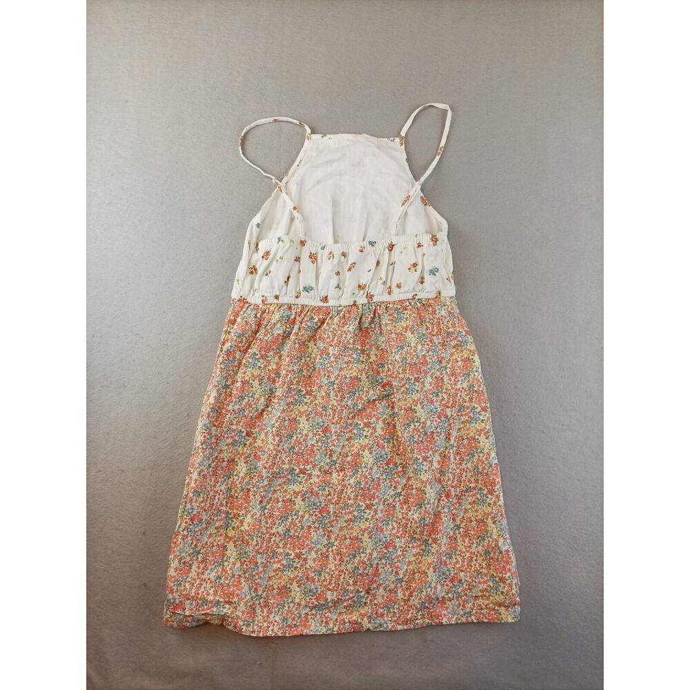 American Eagle White Orange Floral High Neck Mini Dress Size S - Picture 5 of 11